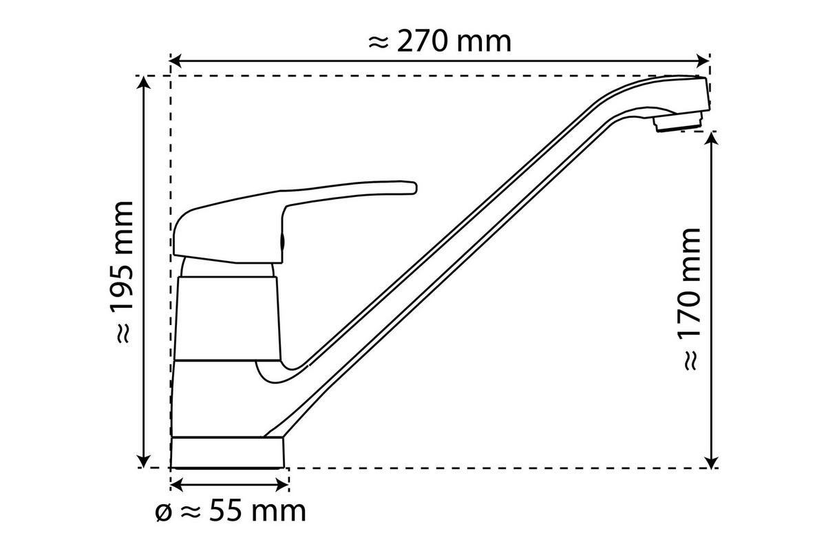 Küchenarmatur Sistant Wien Chromfarben Schwenkbar, Hochdruck - Chromfarben, Basics, Metall (17cm) - Sistant