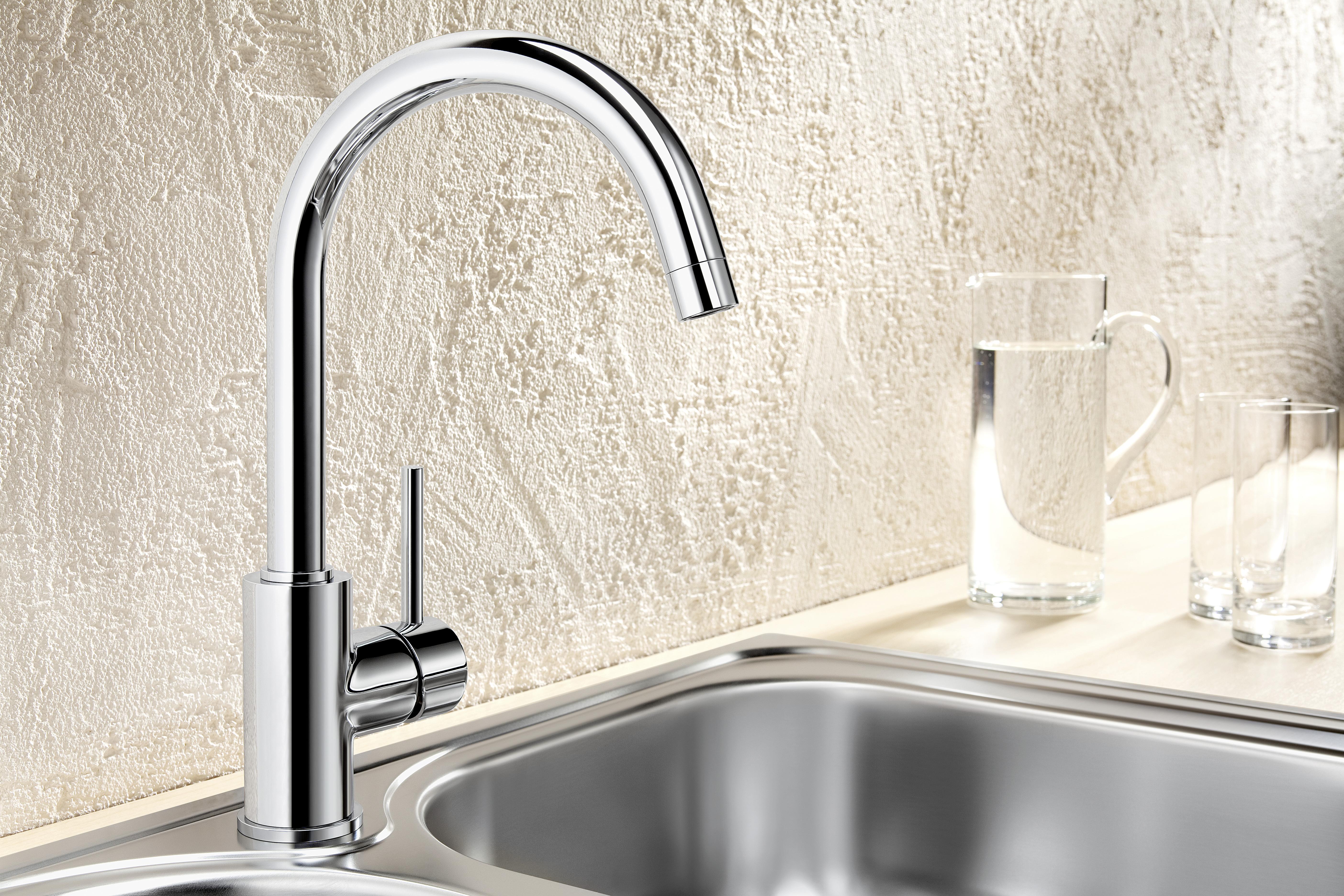 Küchenarmatur Blanco Mida Chrom Hd - Edelstahlfarben, KONVENTIONELL, Metall (10,6/32,7/18,2cm) - Blanco