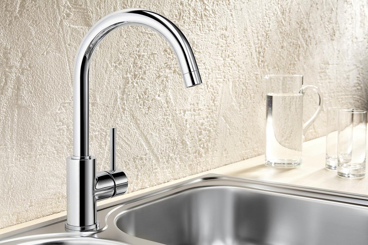 Küchenarmatur Blanco Mida Chrom Hd - Edelstahlfarben, KONVENTIONELL, Metall (10,6/32,7/18,2cm) - Blanco