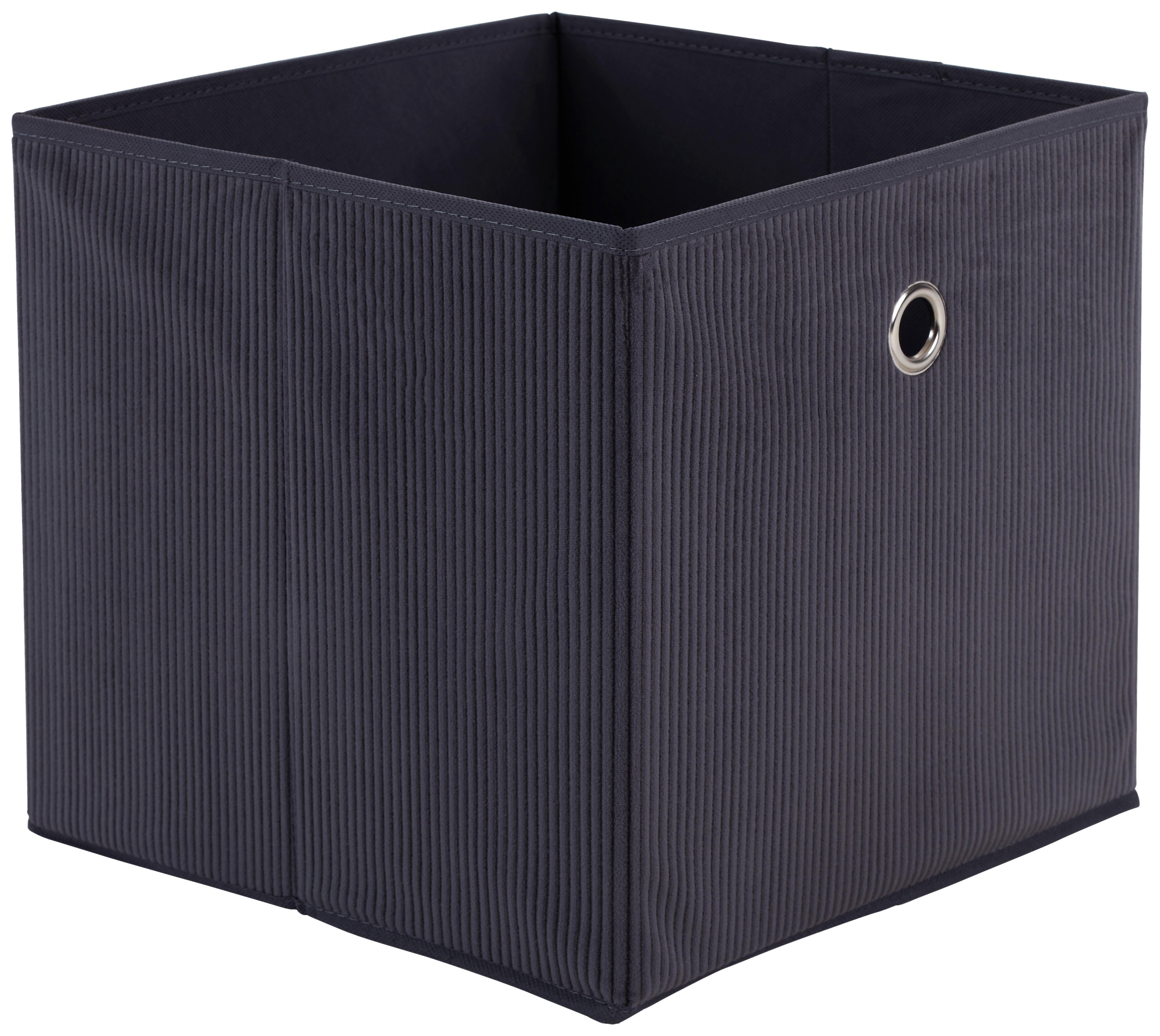 SKLÁDACÍ KRABICE CUBI NEW - šedá, Moderní, karton/textil (30/30/30cm)