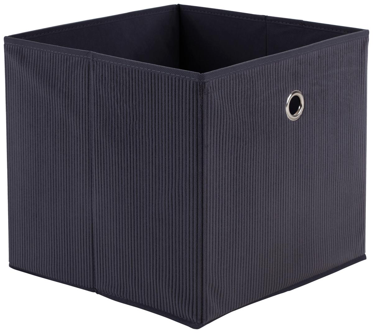 SKLÁDACÍ KRABICE CUBI NEW - šedá, Moderní, karton/textil (30/30/30cm)