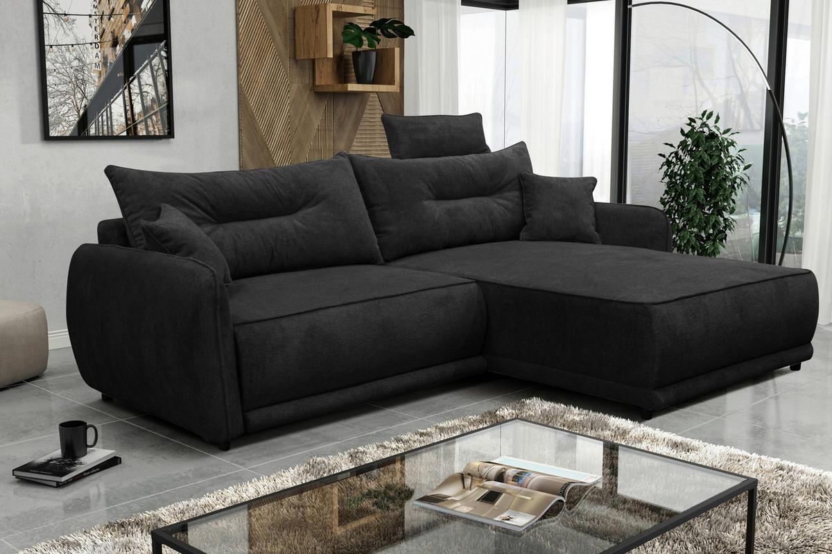 Ecksofa Fresh Anthrazit 264x195 cm - Beige/Anthrazit, Design, Textil (264/195cm) - MID.YOU
