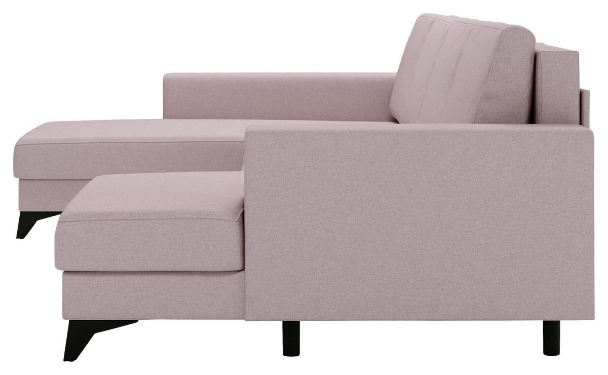 Harvey Rosa U: 190x339x156 Cm - Schwarz/Rosa, Design, Textil (190/339/156cm) - Livetastic