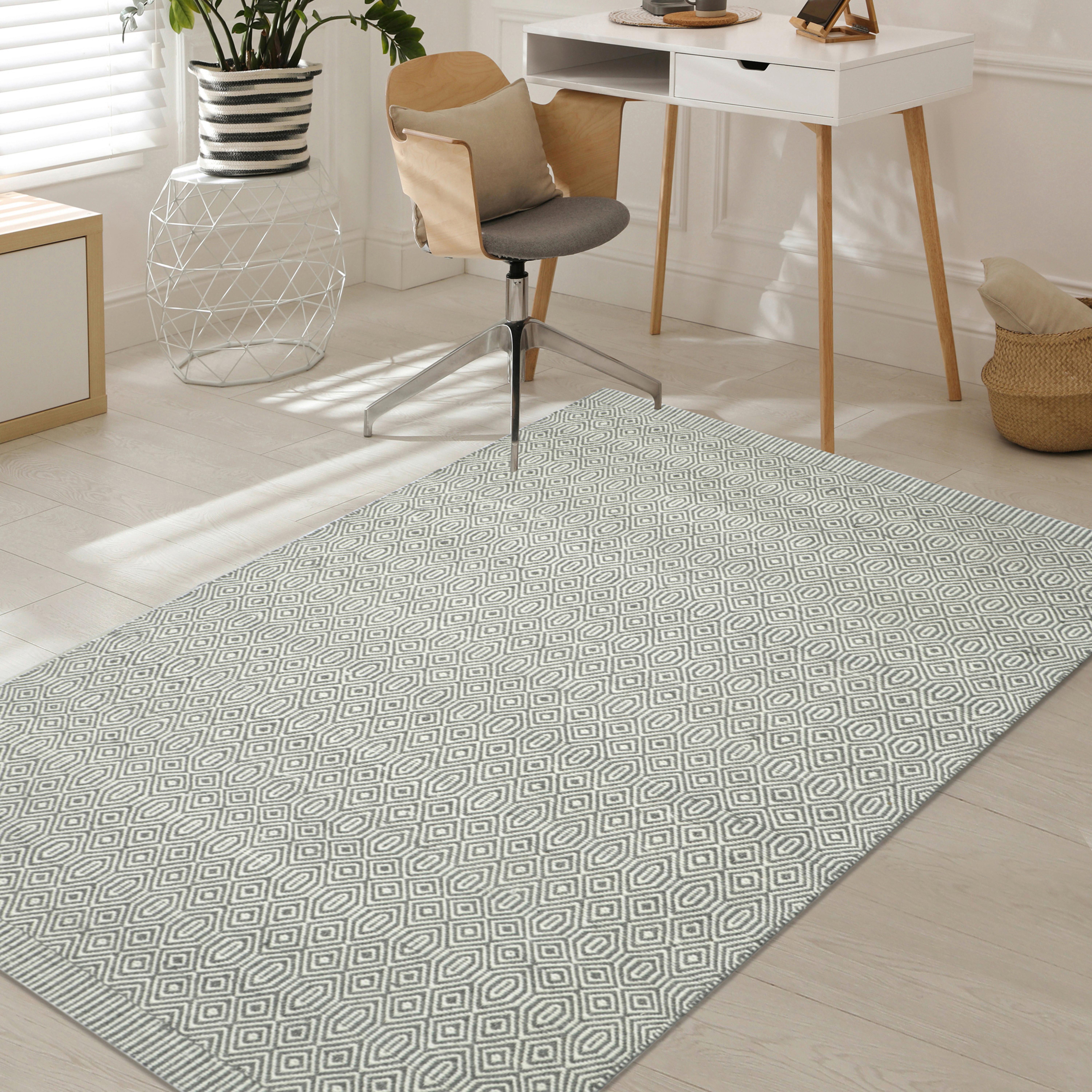 Wollteppich Kiana Mit Grauer Naturfarbe - Grau, Basics, Textil (190/290cm)