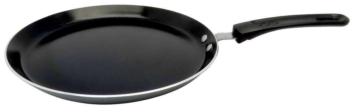Pánev na palačinky Basic, Ø: 24cm - šedá/černá, Konvenční, kov/plast (24/2cm) - Mömax