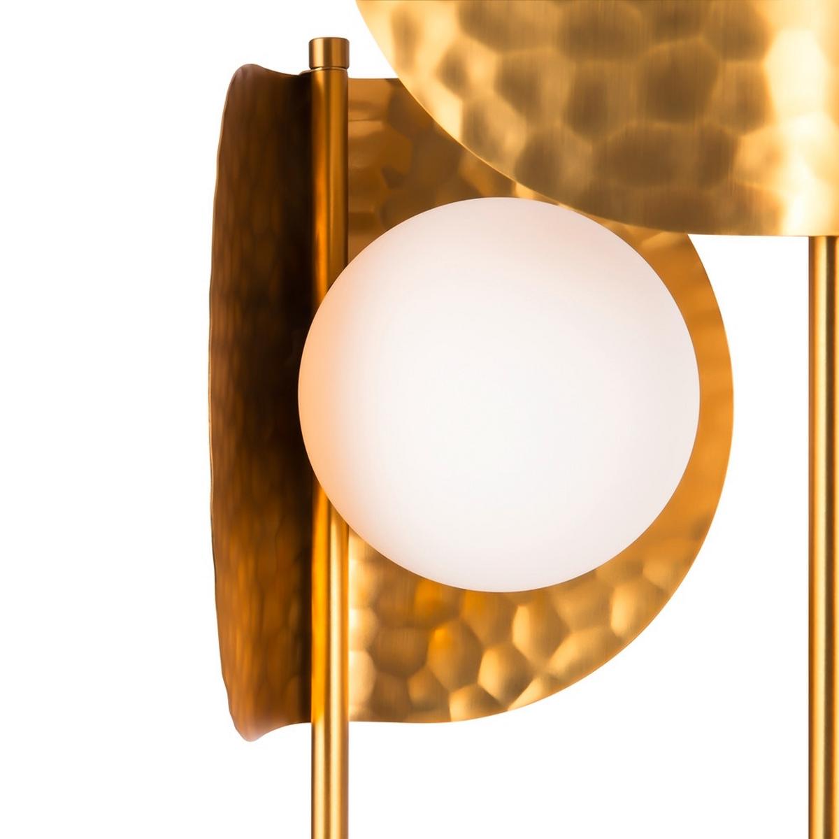 Wandleuchte Tropic - Messingfarben/Weiß, MODERN, Glas/Metall (21,5/17/56,4cm) - MAYTONI