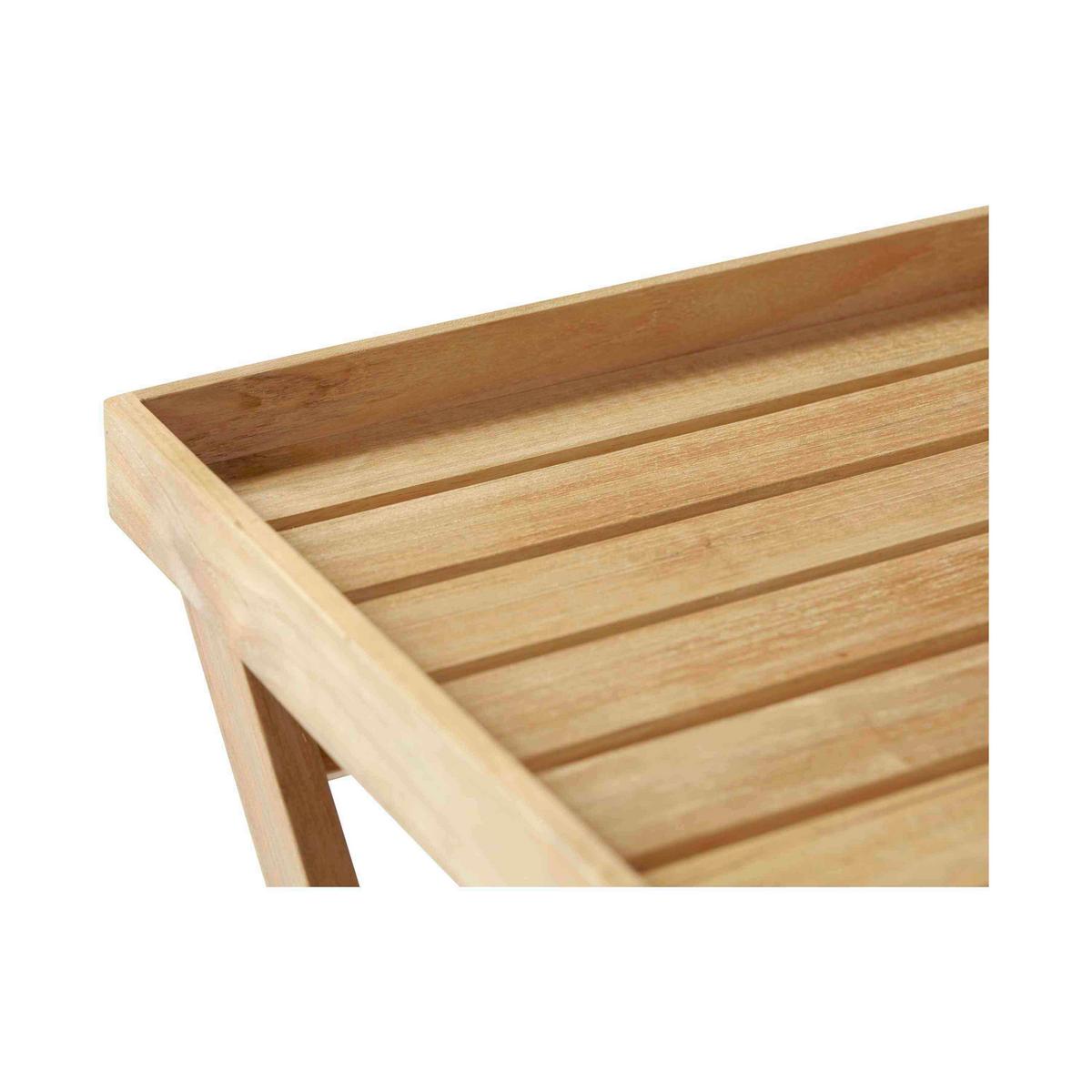 Gartentisch klappbar Tray Table Teakholz L 60 cm - Teakfarben, KONVENTIONELL, Holz (60/40/65cm) - MID.YOU