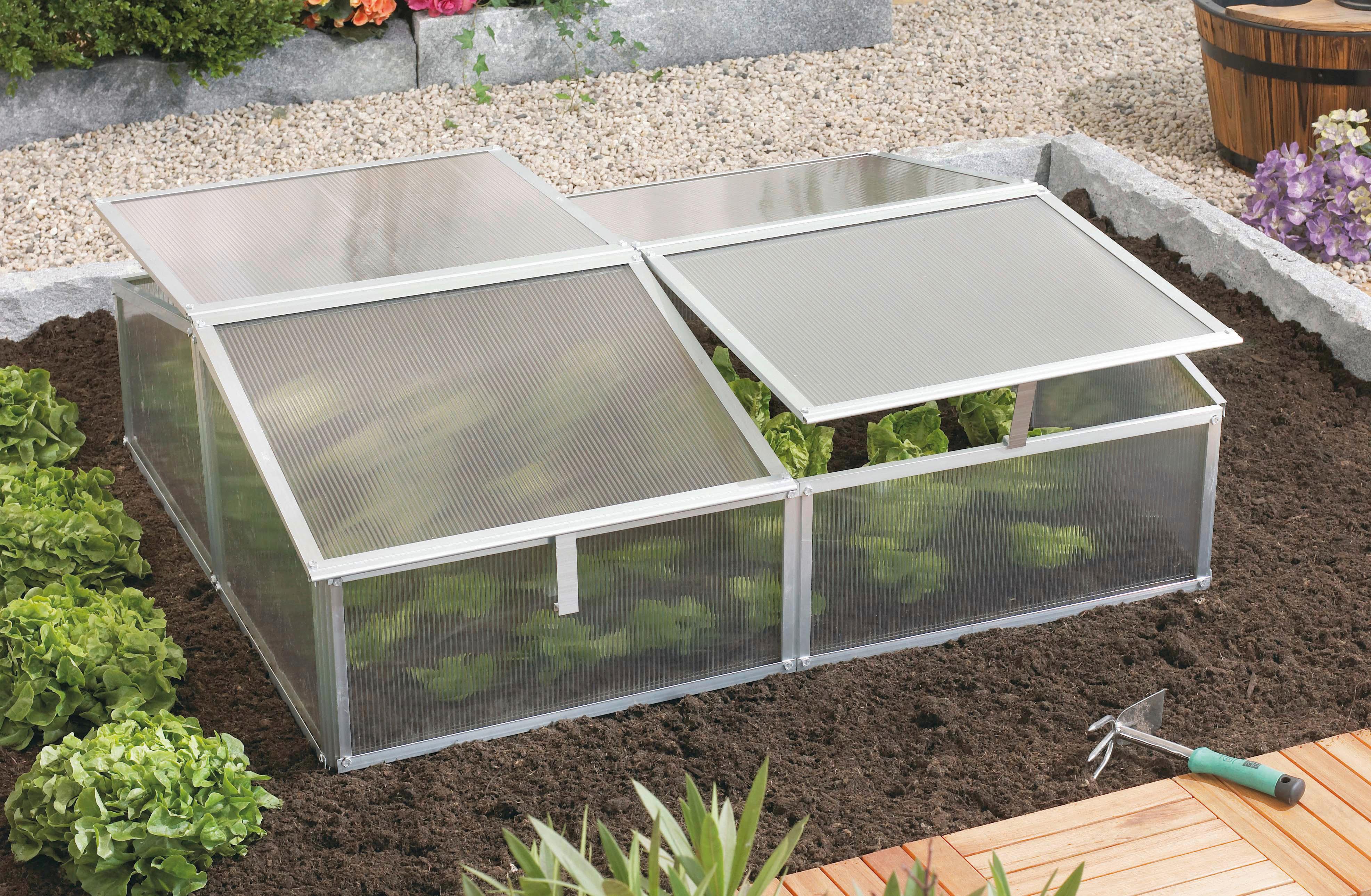 Frühbeetkasten Gaia Aluminium Ca. 102,3x38,9x120,5 Cm - Alufarben, Basics, Metall (102,3/38,9/120,5cm)
