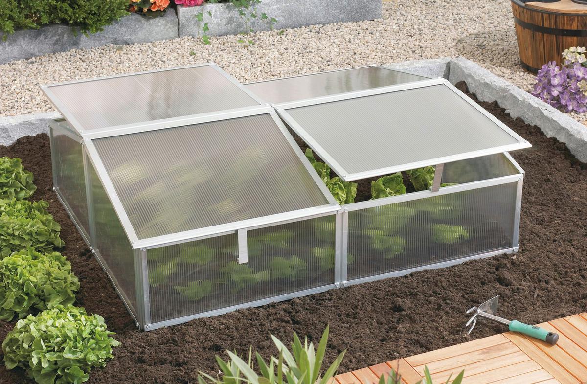 Frühbeetkasten Gaia Aluminium Ca. 102,3x38,9x120,5 Cm - Alufarben, Basics, Metall (102,3/38,9/120,5cm)