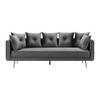 Pohovka Big Sofa LUIS, šedý samet - šedá/barva růžového zlata, Moderní, kov/dřevo (225/87/87cm) - Bessagi Home