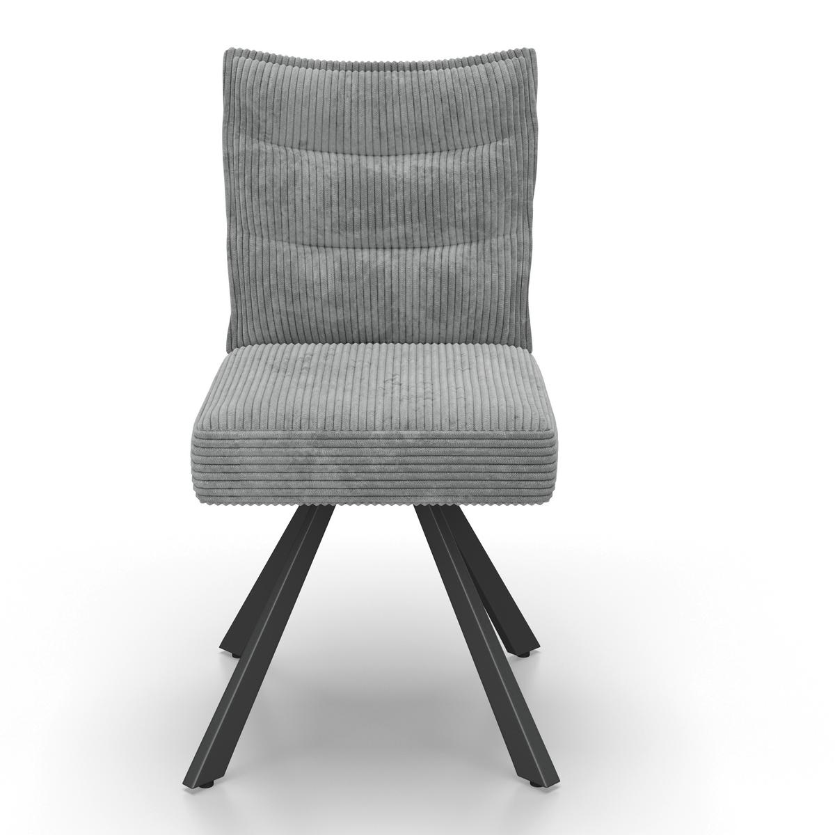 Otoční židle FINA šedá - šedá/tmavě šedá, Moderní, kov/dřevo (49/91/64cm) - Bessagi Home