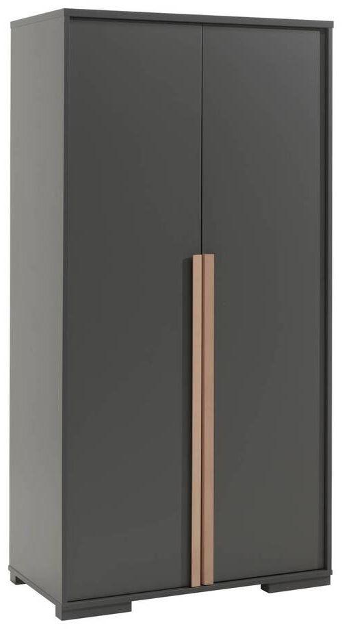 Drehtürenschrank 98,5cm London, Anthrazit - Anthrazit, MODERN, Holzwerkstoff (98,5/195,2/56cm) - MID.YOU