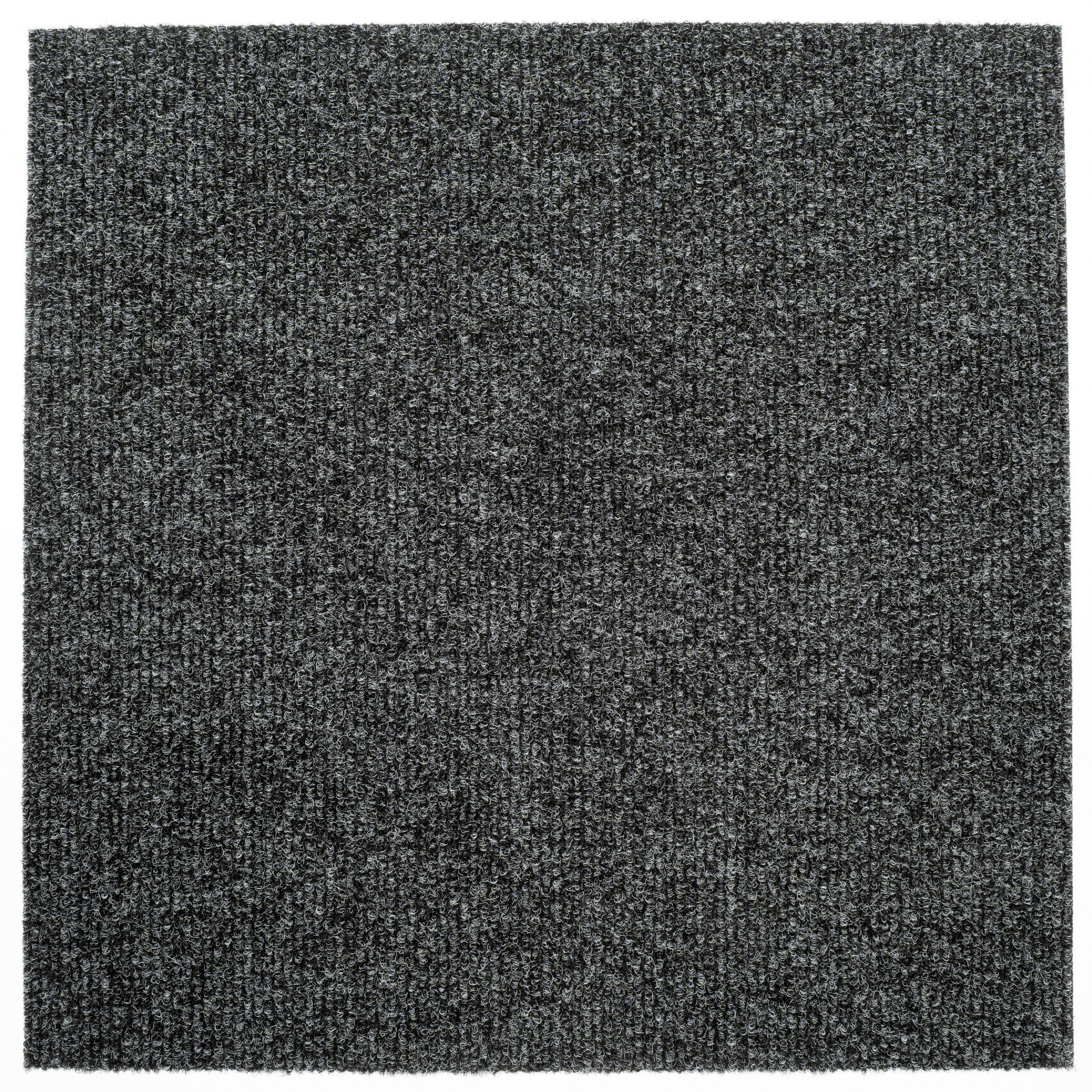 Teppichfliese Anthrazit Solid Rib 50x50 cm Florhöhe 2,5 mm - Anthrazit, Basics, Textil (50/50cm)