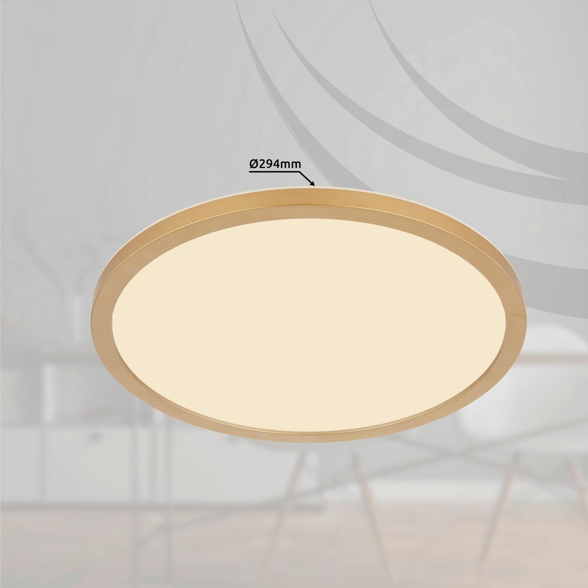 LED-Deckenleuchte 41562-18mm Sapana - Messingfarben/Opal, KONVENTIONELL, Kunststoff (29.4/2.5cm) - Globo