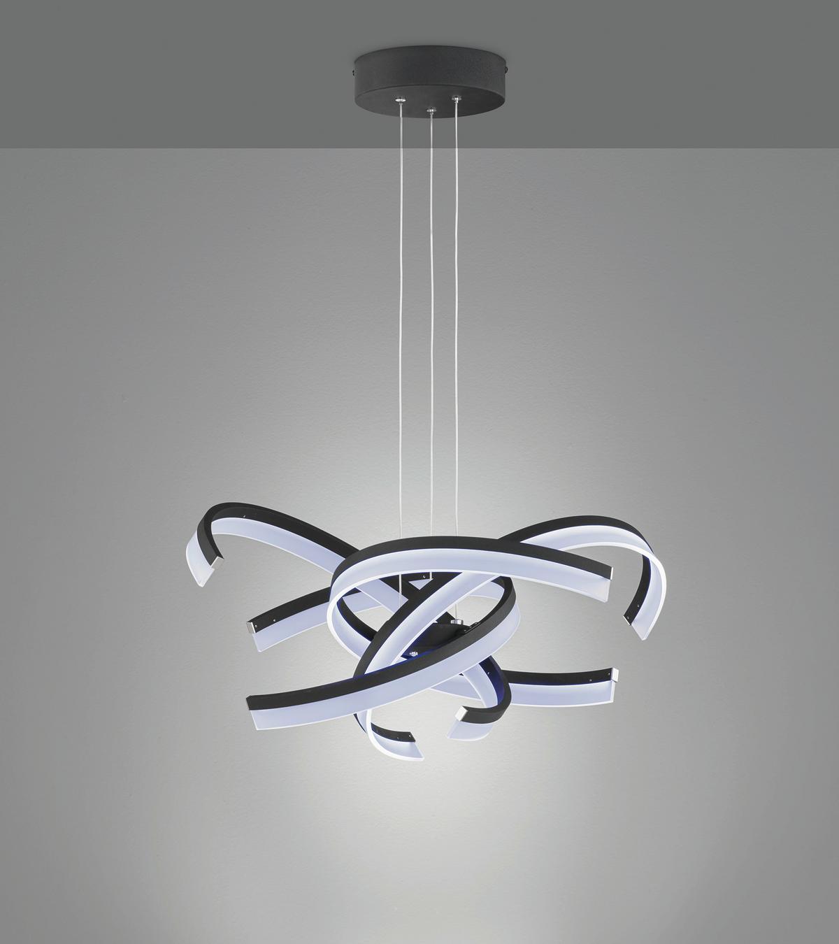 Led-pendelleuchte 60552 - Sandfarben/Schwarz, Design, Metall (53/150cm) - Fischer & Honsel