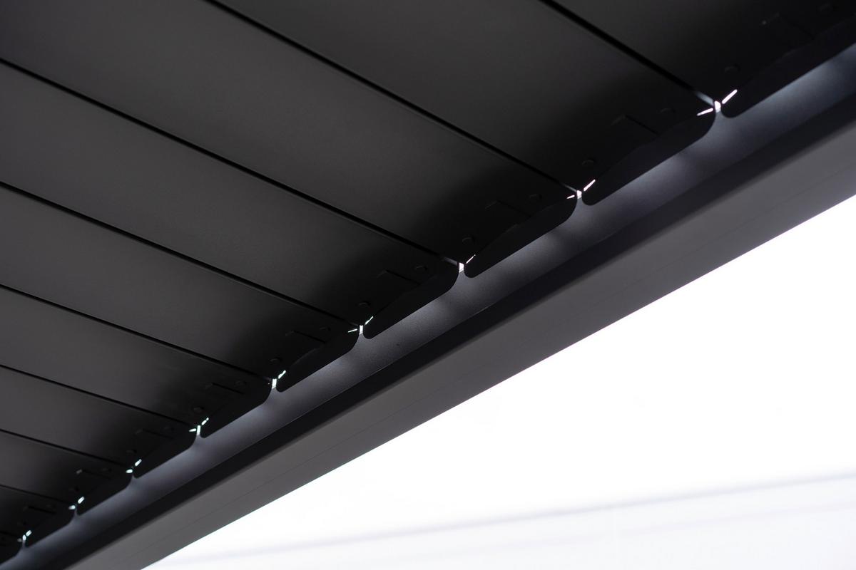 Pavillon Classic 360x300cm Sturmfest, Gartenpavillon - Anthrazit, Basics, Metall (360/255/300cm) - WEIDE