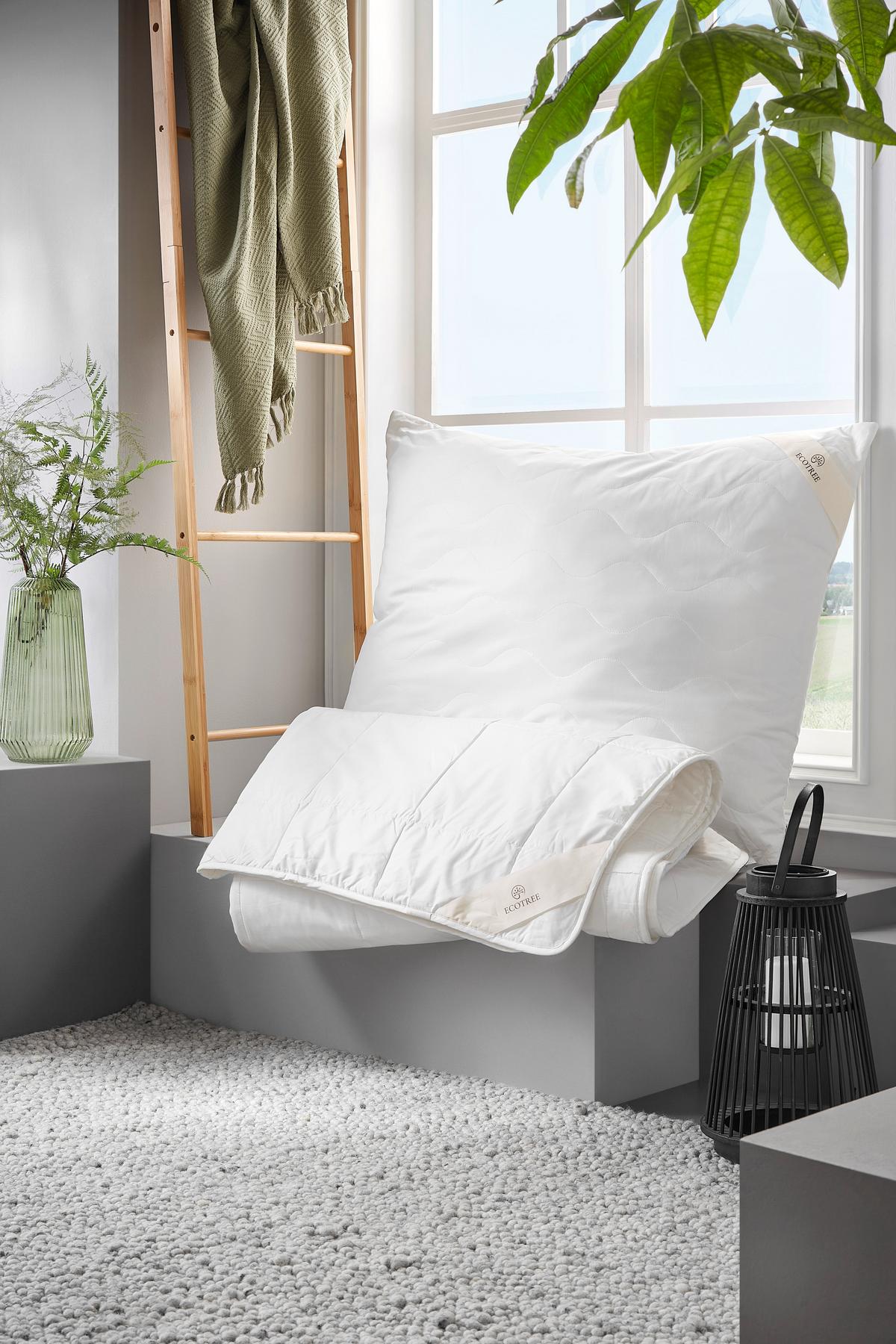 Polštář pod hlavu Bamboo, 70/90cm - bílá, Moderní, textil (70/90cm) - ecoTree