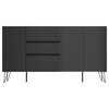 Sideboard Posseik Industrial Graphitfarben B: 177cm - Schwarz/Graphitfarben, Design, Holzwerkstoff (177/93,6/42cm) - P & B