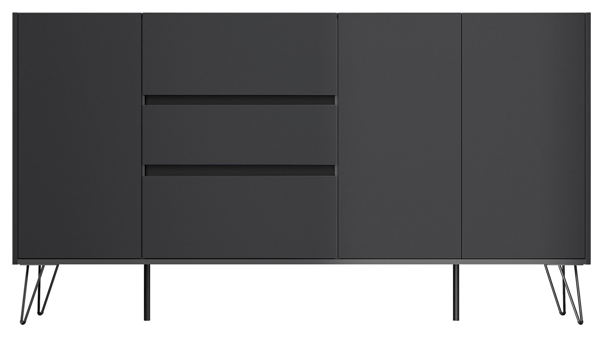 Sideboard Posseik Industrial Graphitfarben B: 177cm