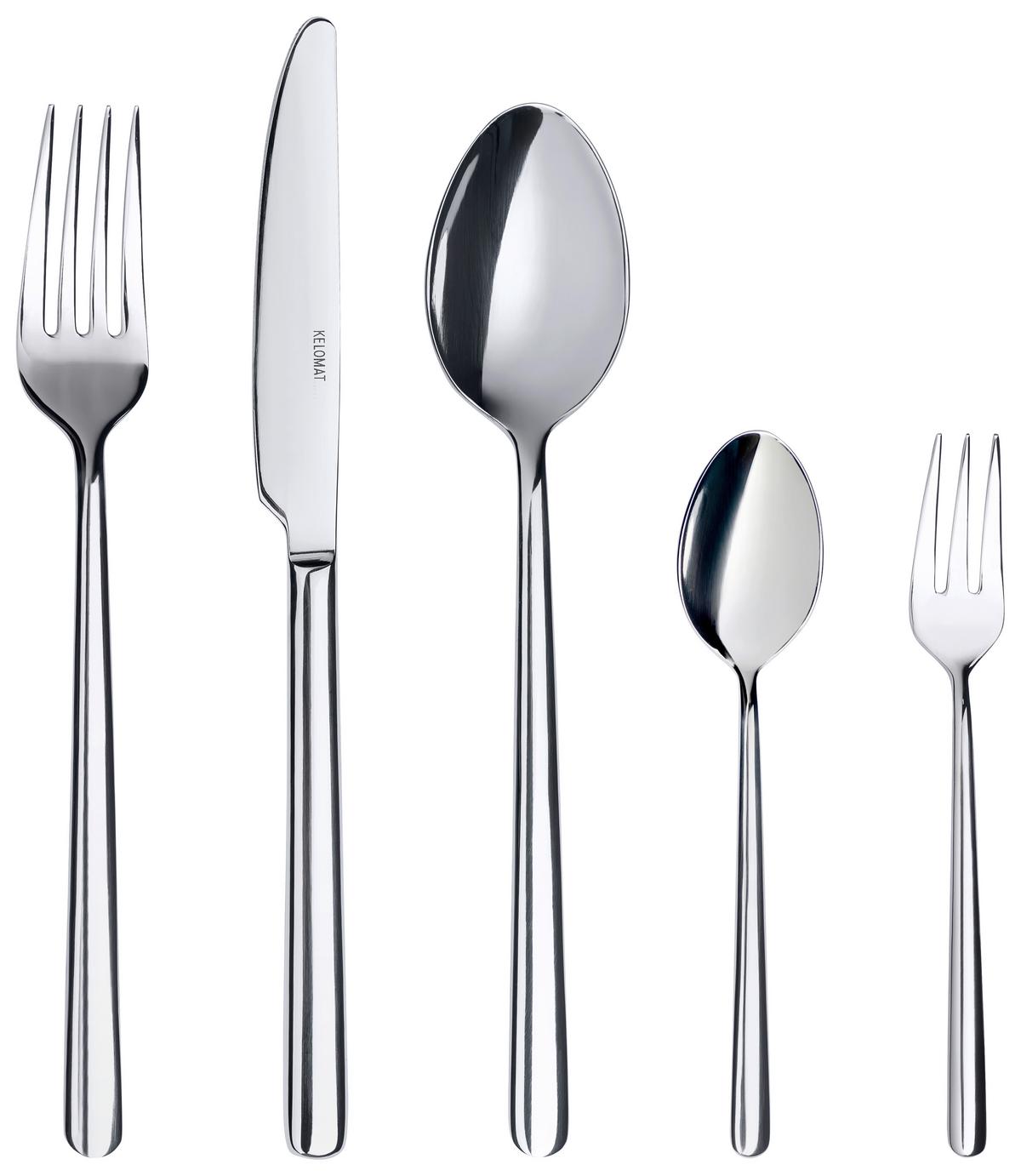 Besteckset Classico - Edelstahlfarben, Basics, Metall (43,7/25,30/5,50cm) - Kelomat