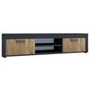 Lowboard Usilo Anthrazit Honigeiche Dekor - Honigeiche/Anthrazit, Design, Holzwerkstoff (160/37/45cm) - MID.YOU