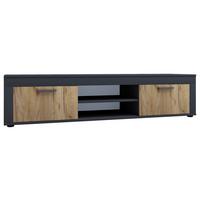 Lowboard Usilo Anthrazit Honigeiche Dekor - Honigeiche/Anthrazit, Design, Holzwerkstoff (160/37/45cm) - MID.YOU