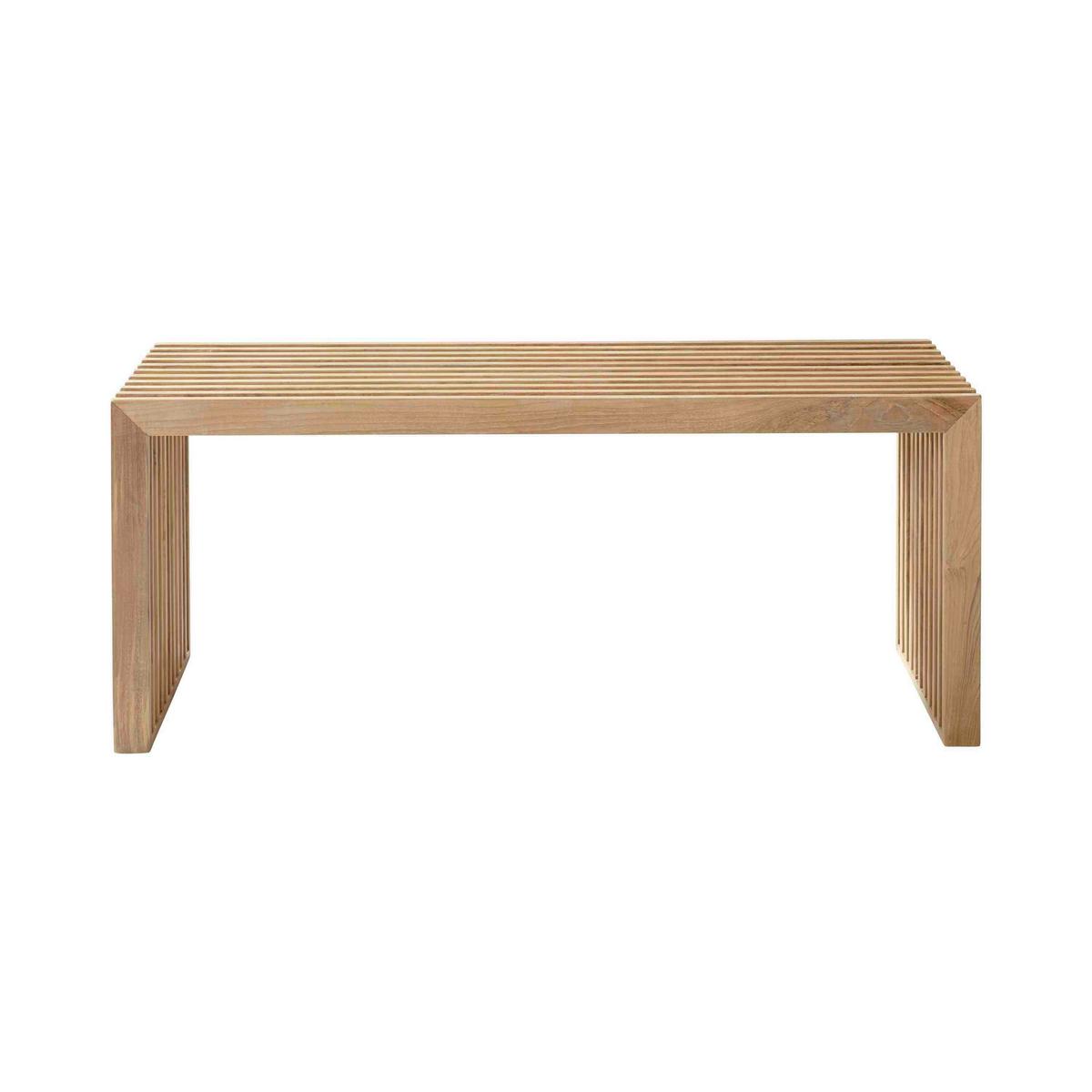 Sitzbank Teakfarben Rib BHT: 104x43x35 cm - Teakfarben, KONVENTIONELL, Holz (104/43/35cm) - MID.YOU