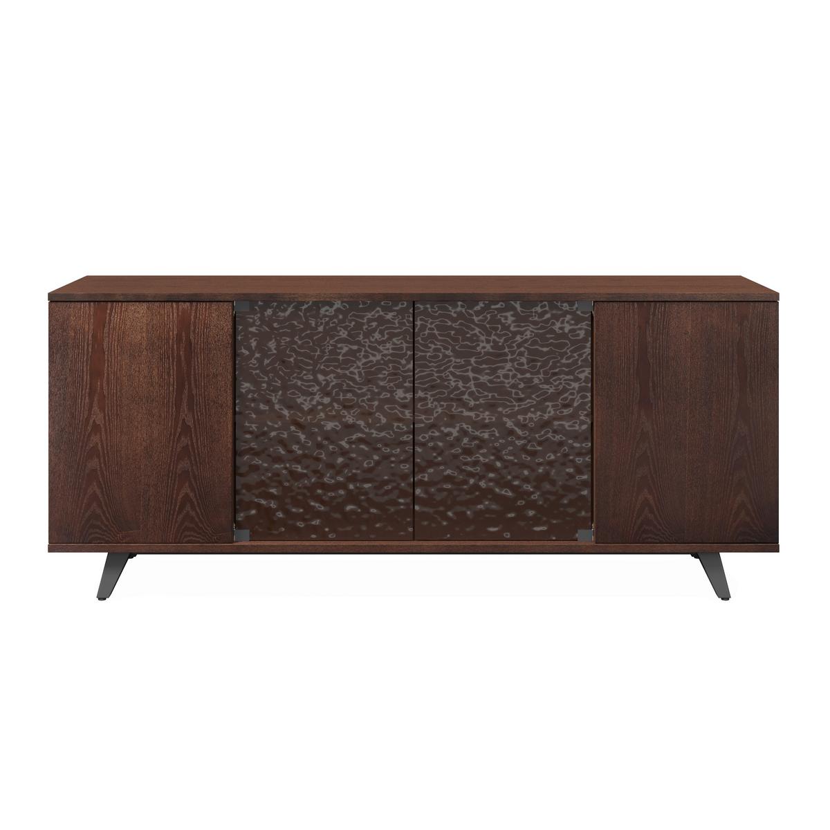 Široká komoda Zelia, š: 180 cm - černá/hnědá, Moderní, kov/dřevo (180/77/45cm) - Bessagi Home