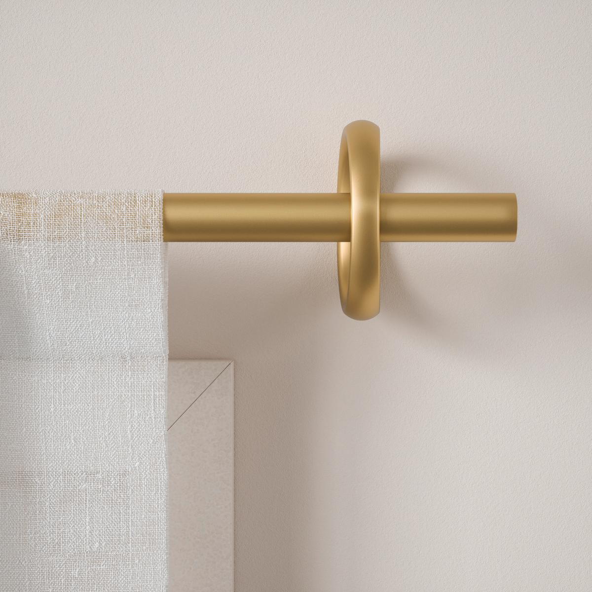 Vorhangstange Ringlet Goldf. Metall/Kunststoff, L: 320 cm - Goldfarben, KONVENTIONELL, Kunststoff/Metall (320cm) - Umbra