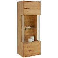 Závěsná vitrína divoký dub - šedá/divoký dub, Moderní, kov/dřevo (50/138/37cm) - Premium Living