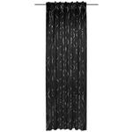 Vorhang mit Schlaufen und Band Sissi 135x245 cm Schwarz - Schwarz, MODERN, Textil (135/245cm) - Luca Bessoni