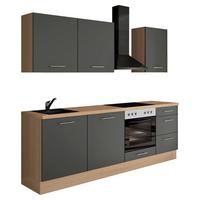 Küchenleerblock Ip1200 - Eichefarben/Graphitfarben, Design, Holzwerkstoff (230cm) - Impuls
