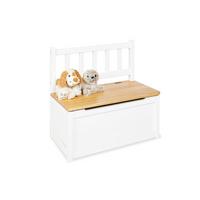 Kindersitzbank Kindertruhenbank Fenna - Weiß Hochglanz/Naturfarben, Basics, Holz (57/31cm) - Pinolino
