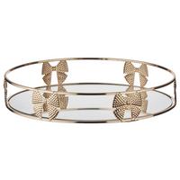 DEKORAČNÝ PODNOS CORINA - zlatá, Modern, kov/sklo (30/5,3cm) - Mömax