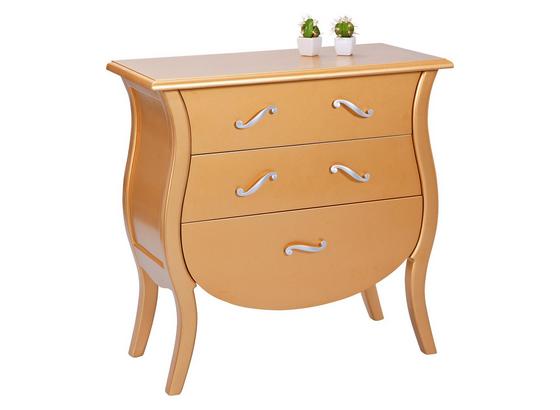 Kommode Teilmassiv B 70cm Barokko, Goldfarben - Goldfarben, Basics, Holz/Holzwerkstoff (70/78/40cm) - Livetastic Kommode Teilmassiv B 70cm Barokko, Goldfarben - Goldfarben, Basics, Holz/Holzwerkstoff (70/78/40cm) - Livetastic