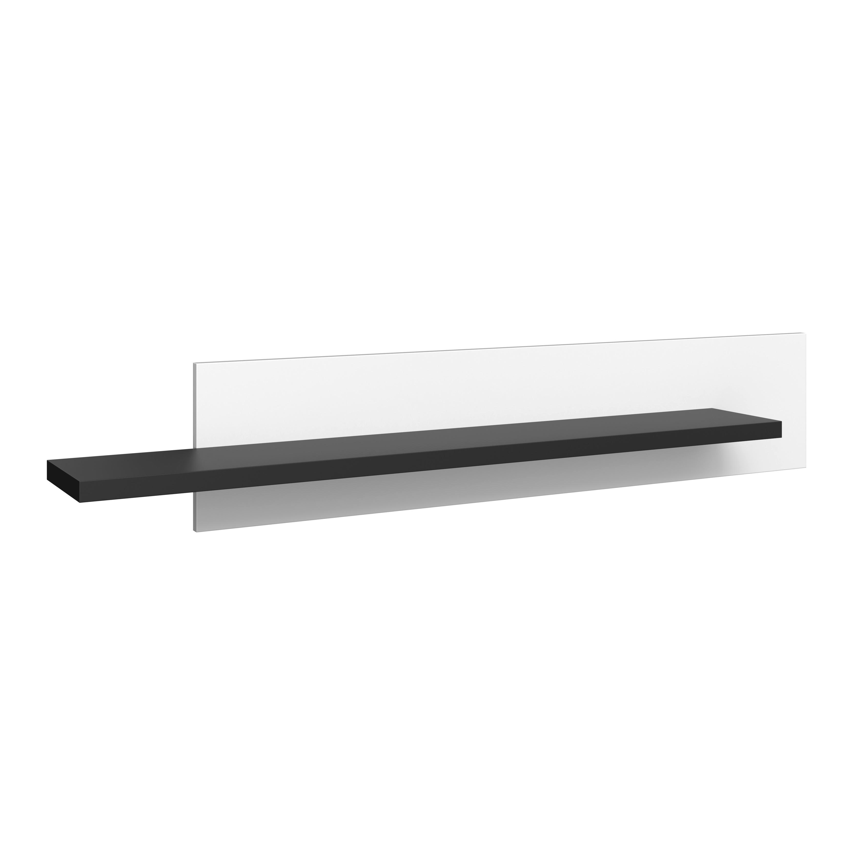 Wandboard Ambiente B: 140 cm Alpinweiss, Anthrazit - Anthrazit/Weiß, MODERN, Holzwerkstoff (140/25/20cm)