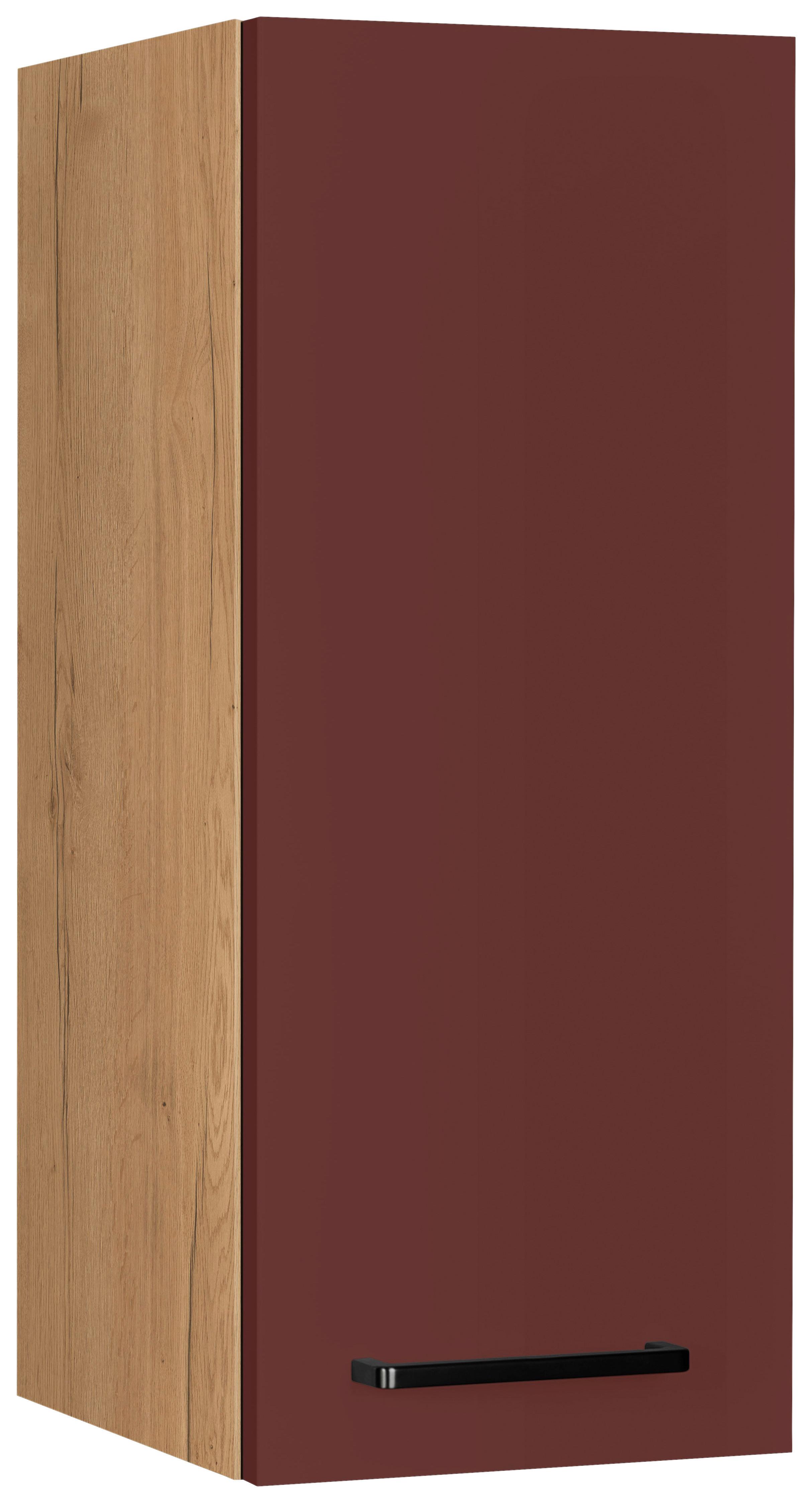 Küchenoberschrank Easytouch - Eichefarben/Rot, MODERN, Holzwerkstoff (30/72/35cm) - Nobilia