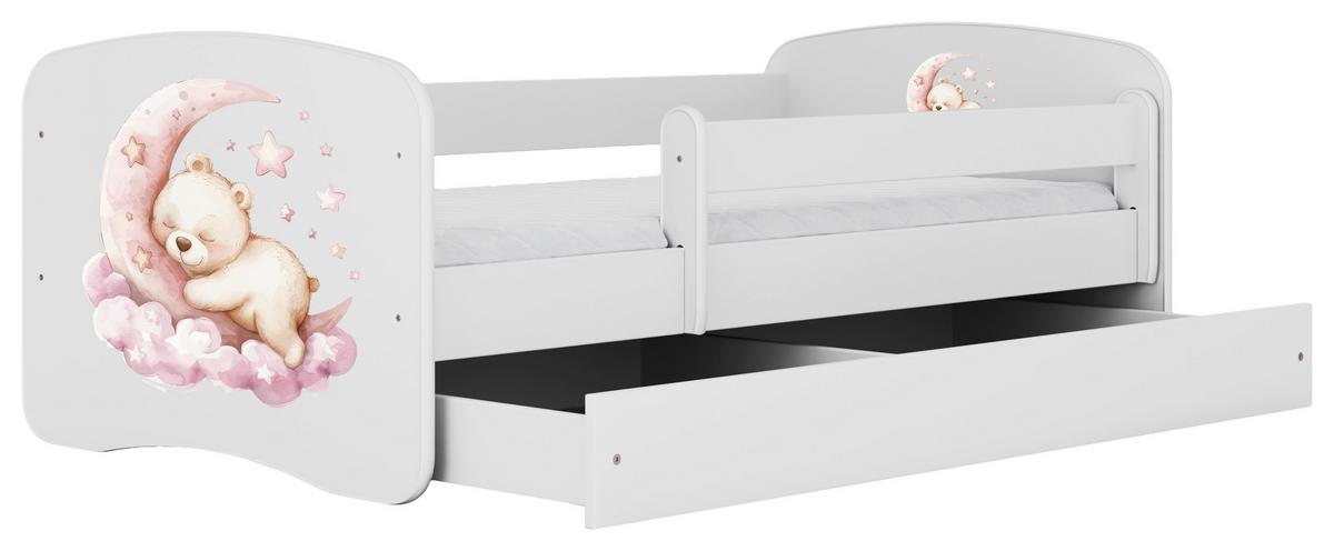 Kinder-/Juniorbett Babydreams inkl. Matratze 80x160 - Birkefarben/Weiß, MODERN, Holz/Holzwerkstoff (80/160cm) - MID.YOU