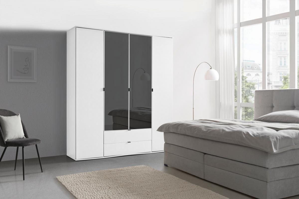 Šatníková skriňa AVILA - biela, Konventionell, kov/kompozitné drevo (181/194/53cm) - Mömax