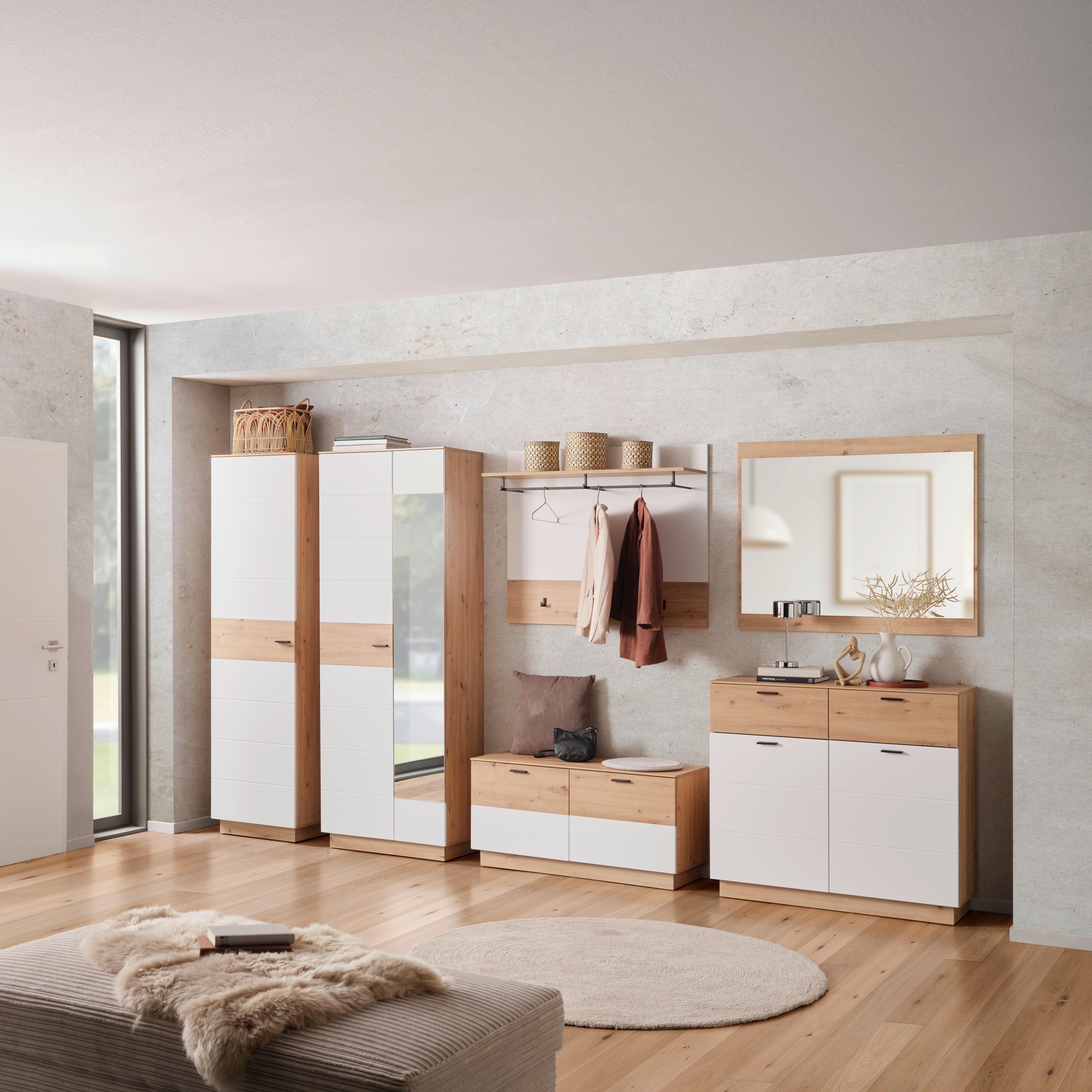 Garderobe Tonale 5, B:234,7 Cm Artisan Eiche Dekor/alpinweiss - Weiß/Eiche Artisan, KONVENTIONELL, Holzwerkstoff (234,7/207,4/40cm)