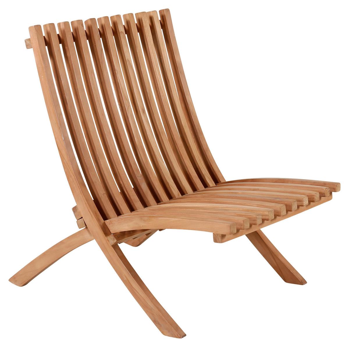 Loungesessel 2er-set Kenya Aus Holz - Teakfarben, KONVENTIONELL, Holz (73/85/63cm) - Gardenson