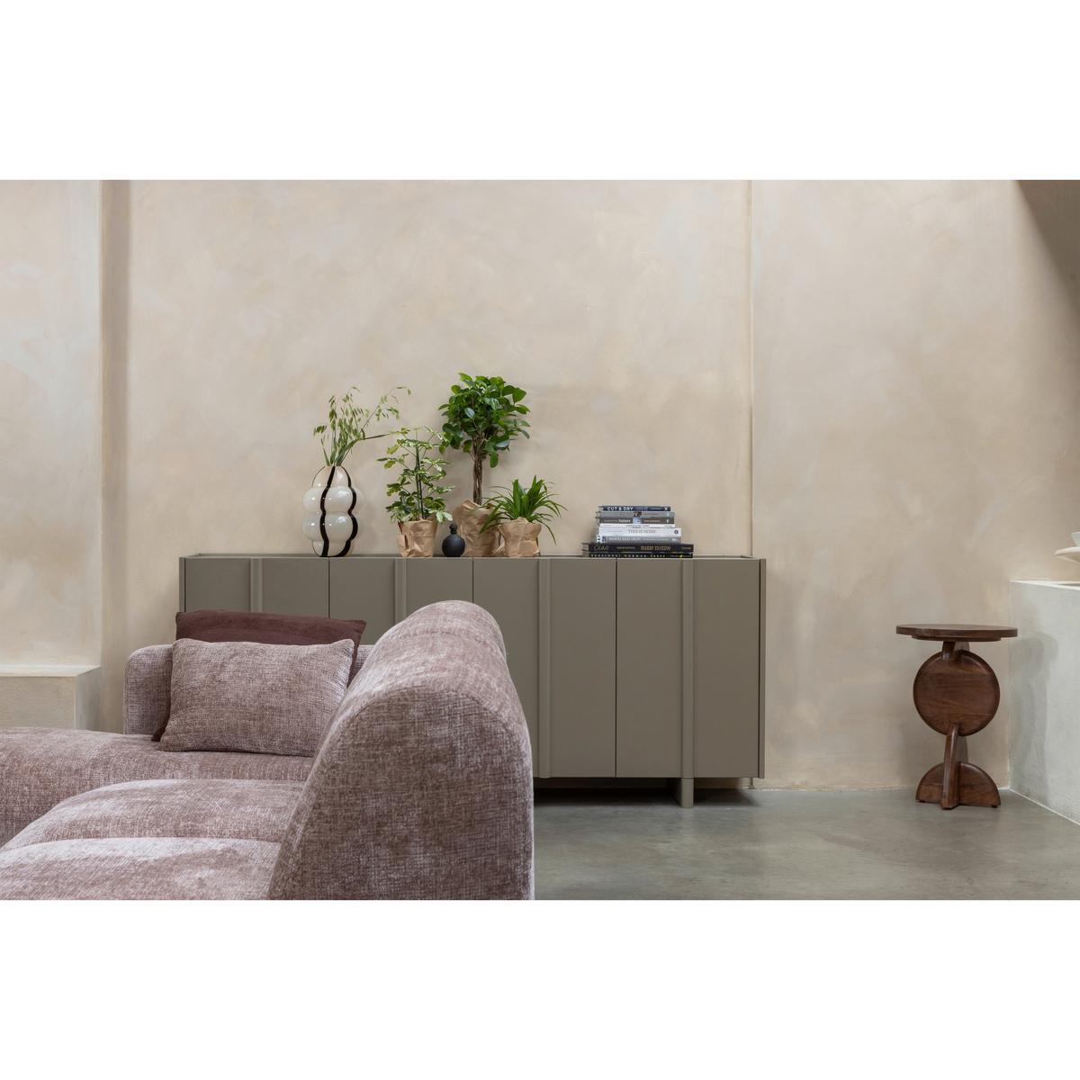 Sideboard Basu Schlammfarben B: 200 Cm - Schlammfarben, Design, Holz (200/85/46cm) - Livetastic