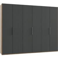 Drehtürenschrank B: 300 Cm Level Graphit-/eichefarben - Eichefarben/Graphitfarben, MODERN, Holzwerkstoff (300/236/58cm) - MID.YOU