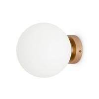 WANDLEUCHTE BASIC FORM - Goldfarben/Weiß, Trend, Glas/Metall (18/18/21cm) - MAYTONI