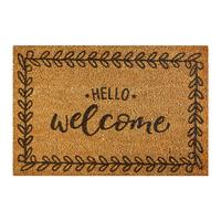 DVEŘNÍ ROHOŽKA Hello-Welcome, 40/60cm - přírodní barvy, Moderní, přírodní materiály (40/60cm) - Modern Living