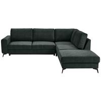 Sedacia súprava ADESSO, pravá, tmavozelená farba - čierna/tmavozelená, Konventionell, kov/textil (275/257cm) - MID.YOU