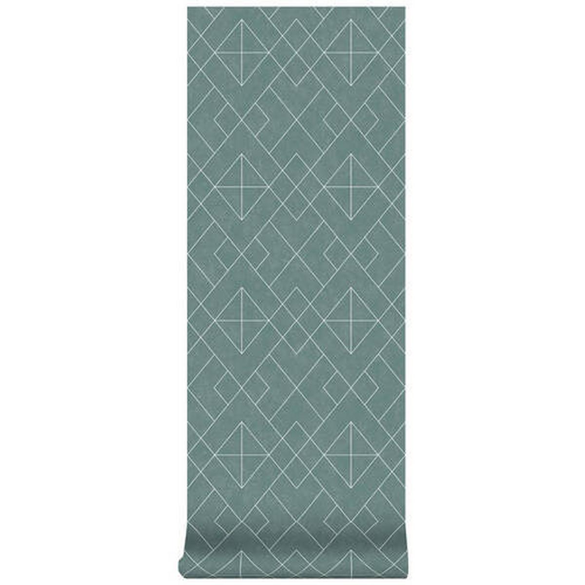 Vliestapete 113318 - Grün, Basics, Papier/Kunststoff (52/1005cm)