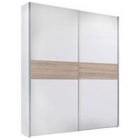 Schwebetürenschrank B: 170 cm Puls, Weiß/Eiche Dekor - Eichefarben/Weiß, KONVENTIONELL, Holzwerkstoff (170/195/59cm) - P & B