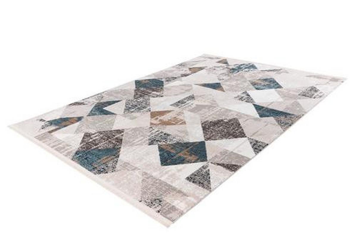 Webteppich Blau/Grau Akropolis 80x150 cm - Blau/Grau, Design, Textil (80/150cm) - Kayoom