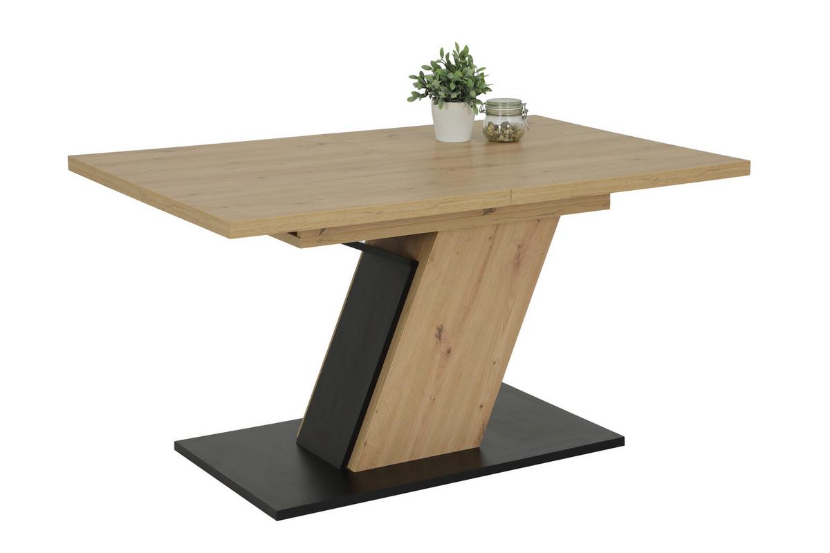TISCHGRUPPE 4-teilig - Anthrazit/Schwarz, MODERN, Holzwerkstoff/Textil (140-180/76/90cm) - P & B